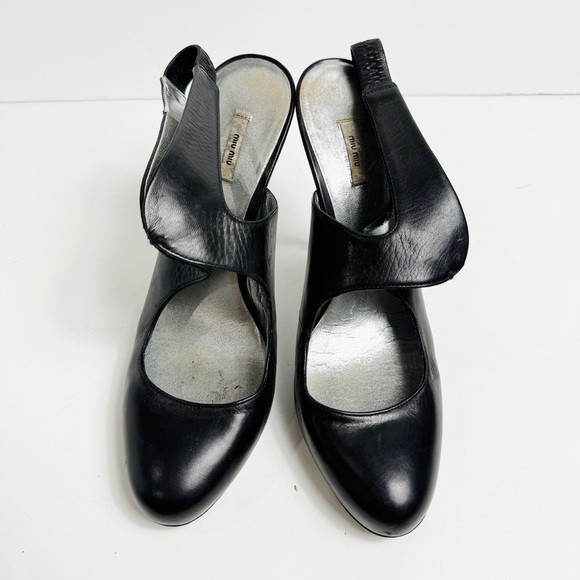 Miu Miu sling ankle slip on stiletto pumps - Picture 3 of 14